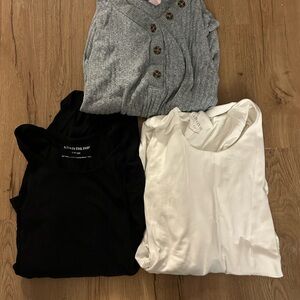 3 Maternity Long Sleeve Shirts - sizes S or XS